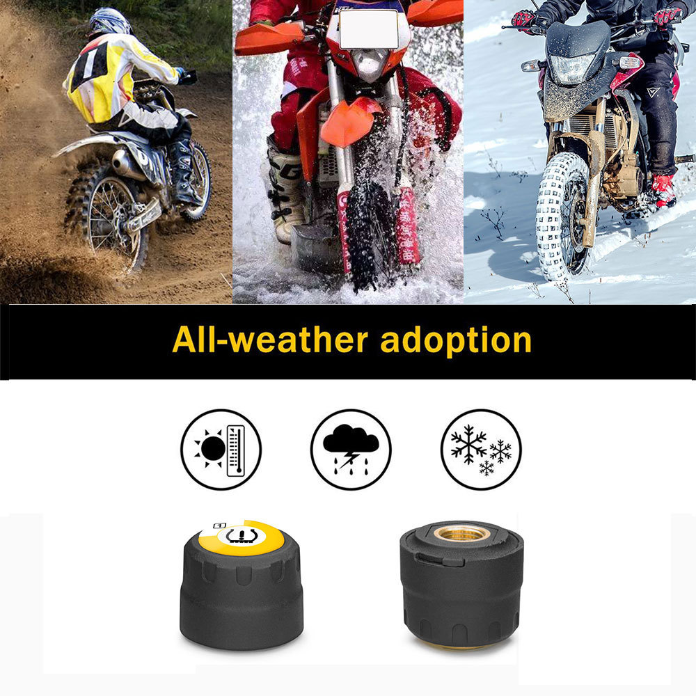 Motorcycle Tire Pressure Monitoring System TPMS Mobile Phone APP Detection High Sensitivity External Sensor