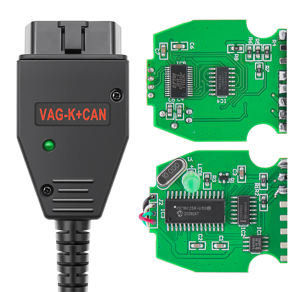 VAG K+CAN Commander 1.4 FT232RL PIC18F258 USB Interface Support CAN+K-line Protocols for Audi for VW for SEAT