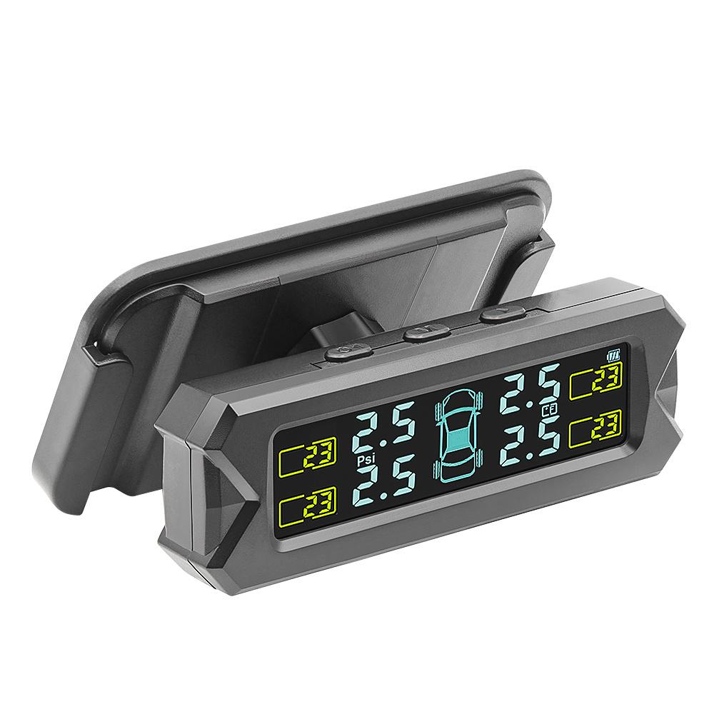 Wireless Automotive Solar Power Real Time Tire Pressure Monitoring System External TPMS Sensor Car TPMS Solar Gauge