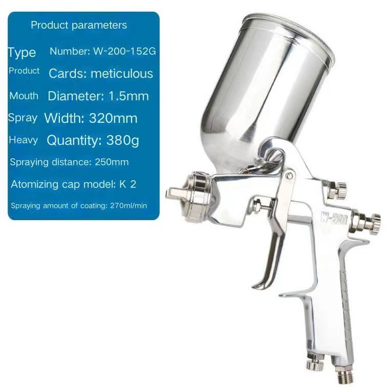 W-200 Manual Spray Gun Single Gun High Atomization Paint Coating Furniture Spray Gun