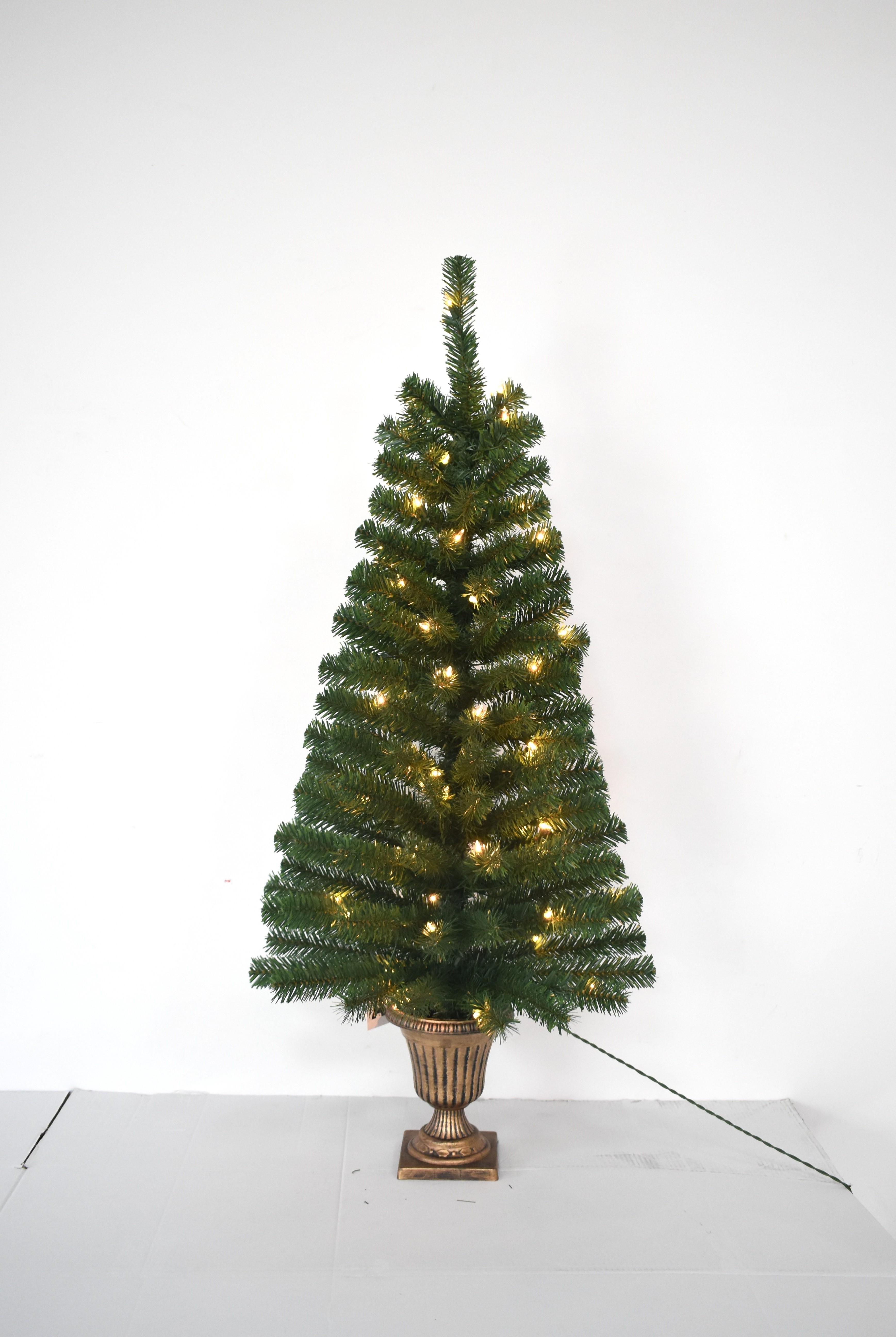 4 ft PVC Mixed  Entrance  Christmas Tree, with LED Light,