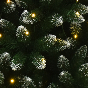 Glisten Tree Sparkle Snow Tip Green Christmas Tree, Pre-Lit