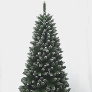 Glisten Tree Sparkle Snow Tip Green custom artificial Christmas Tree with led lights