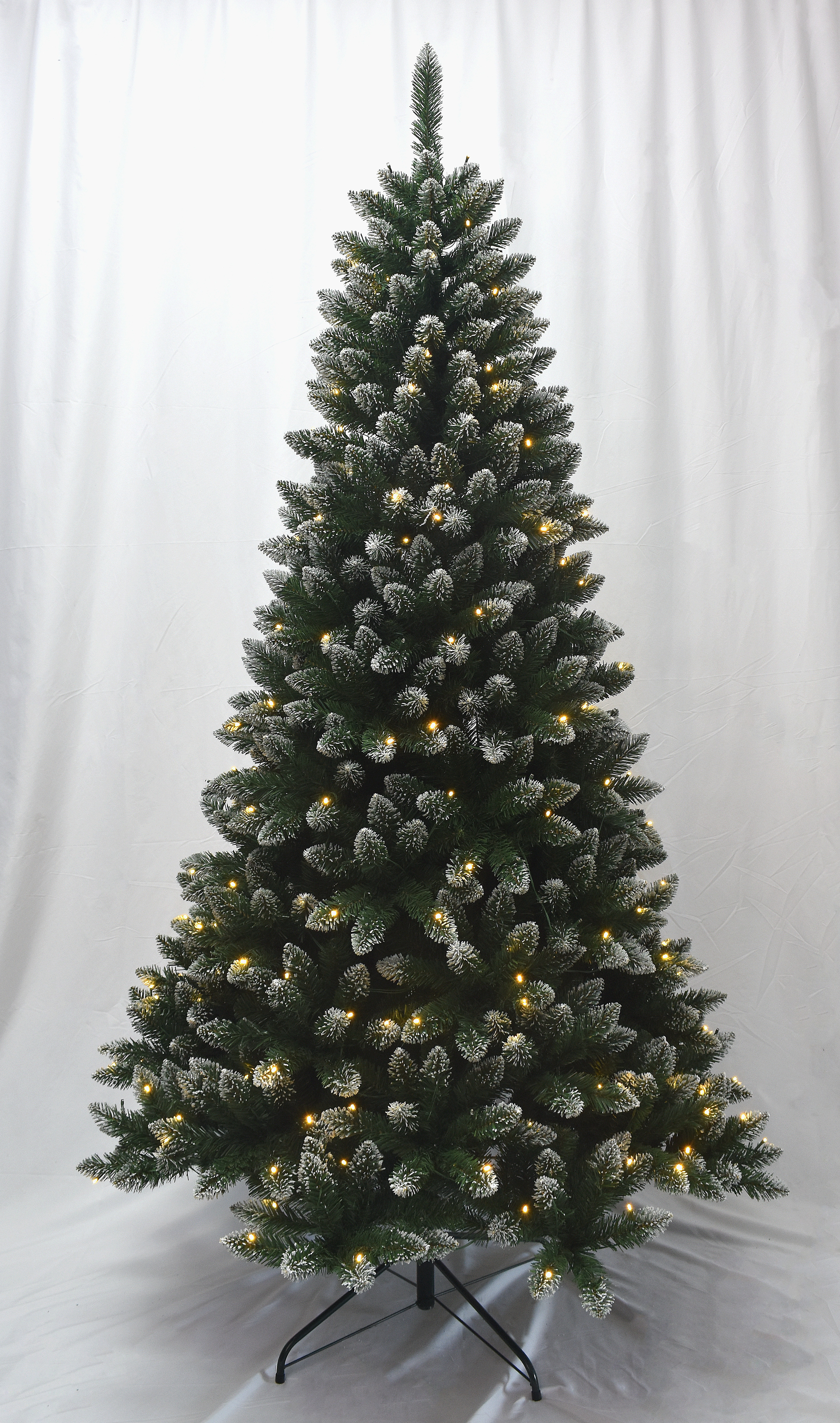 Glisten Tree Sparkle Snow Tip Green custom artificial Christmas Tree with led lights