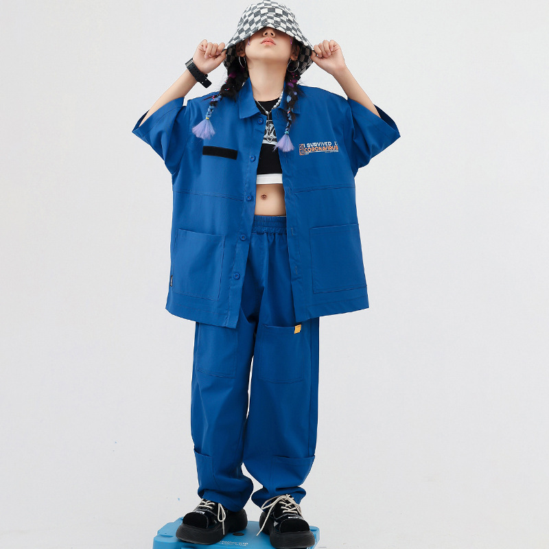 Street Dance Kids Hip Hop Performance Costume Work Pants Suit Jazz Suit