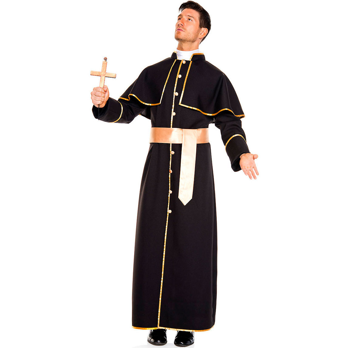 Halloween Costumes Missionary Priest Dress Disguised Jesus Christ Male Men Sets Women Fairy Dress Costumes Set for Carnival M-XL