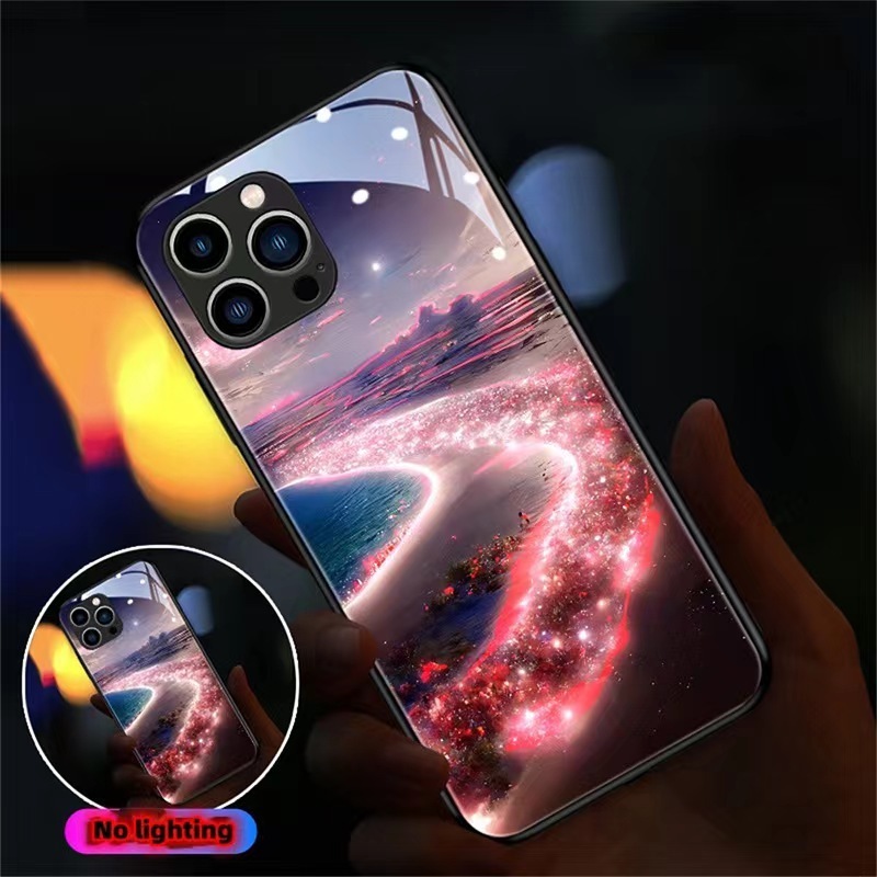 Wholesale Deluxe Phone Cases Soft Shockproof Phone Cases Smart Luminescent Personalized Customized Pattern Phone Cases