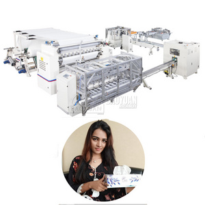 Tissue Paper Machine Manufacturer V Fold N Fold Glue Lamination Hand Towel Facial Tissue Making Folding Machine with Embossing