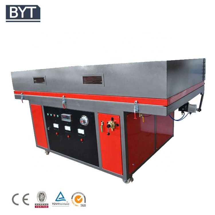 Wood working machinery/wood veneer vacuum membrane press machine for PVC film laminating wood furniture