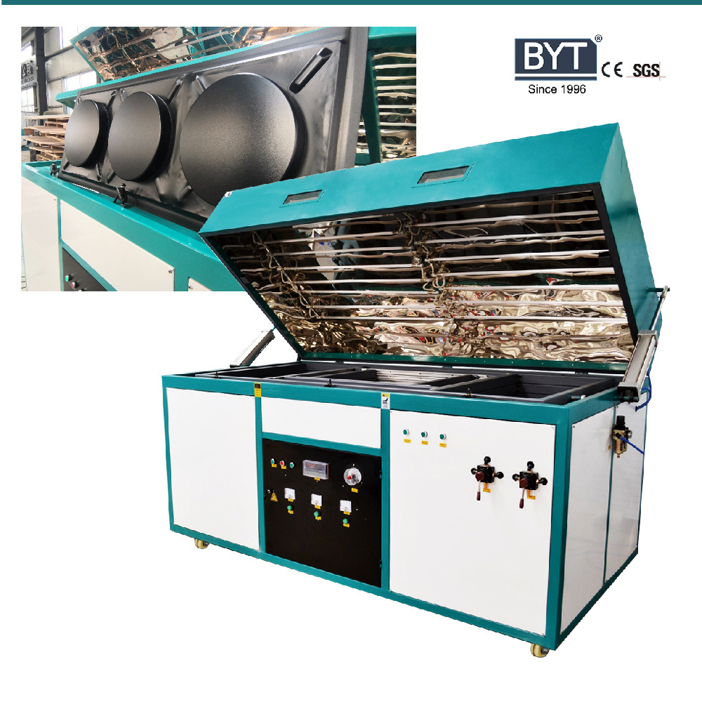 vacuum forming machine making abs acrylic plastic 3D letter BYT thermoforming machine LOGO on building