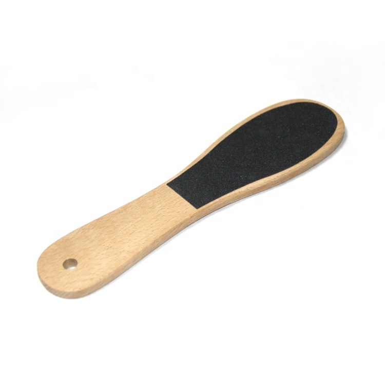 China foot cleaner pedicure tools high quality wood handle remove dead skin nail foot file