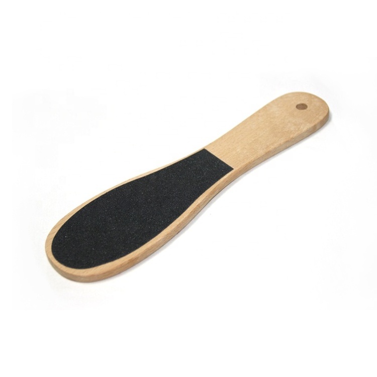 China foot cleaner pedicure tools high quality wood handle remove dead skin nail foot file