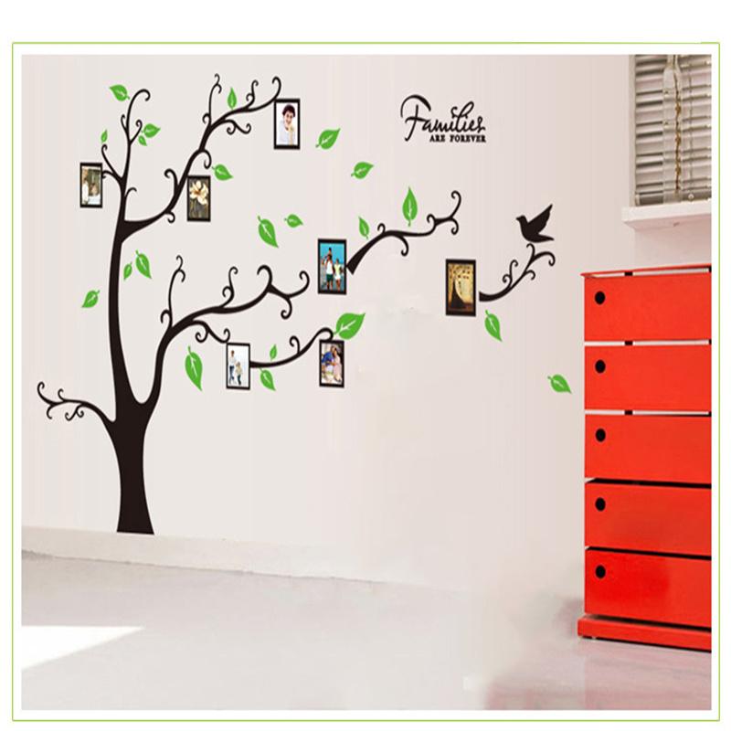 High Quality Waterproof Wall Stickers DIY Photo Frame Tree Wall Stickers Family Stickers Home Wall Paintings Decoration