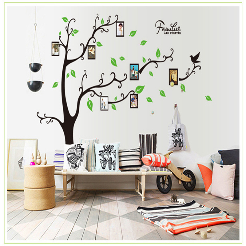 High Quality Waterproof Wall Stickers DIY Photo Frame Tree Wall Stickers Family Stickers Home Wall Paintings Decoration