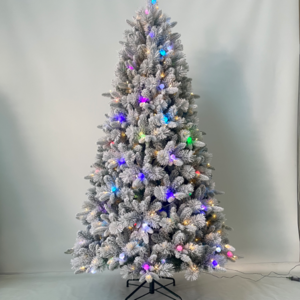 Premium PE Needle Pine PVC Mixed Material Christmas Tree Most Realistic Fat 7.5Ft 450Led Pre-lit Christmas Tree Decoration