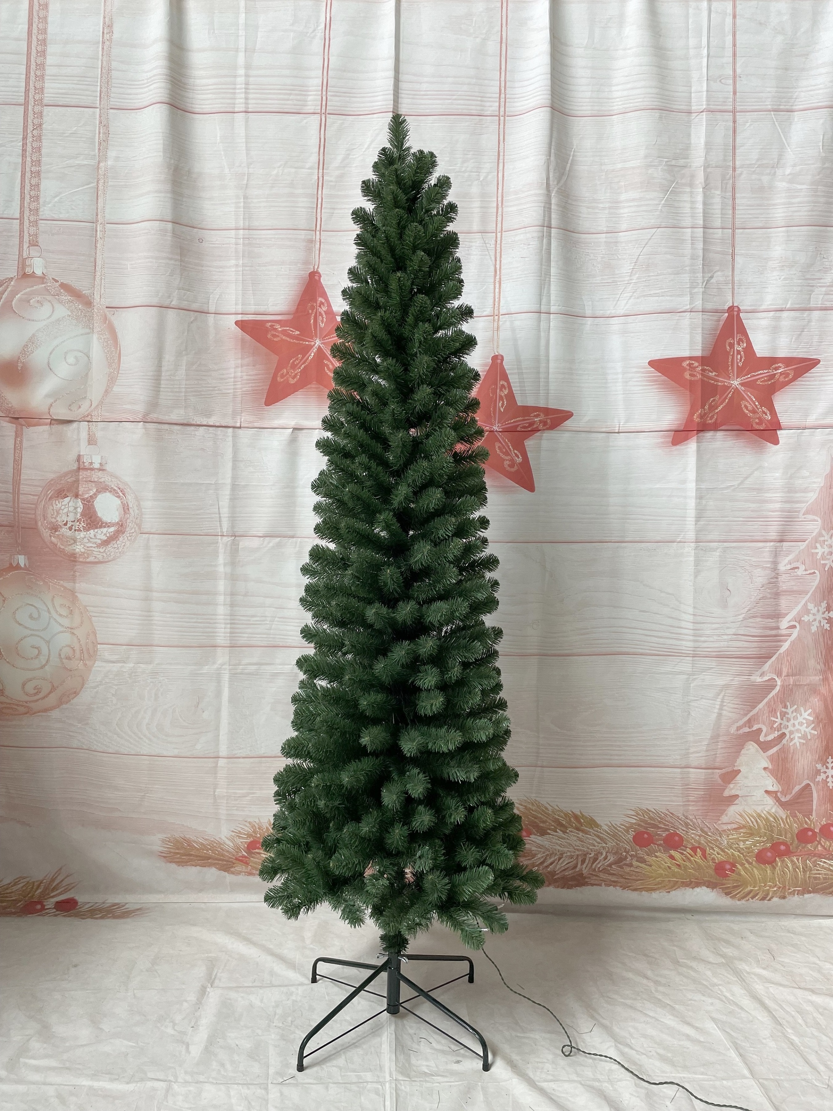 2024 artificial decorations artificial ornaments   pre lit  slim 7ft family 210cm Christmas tree