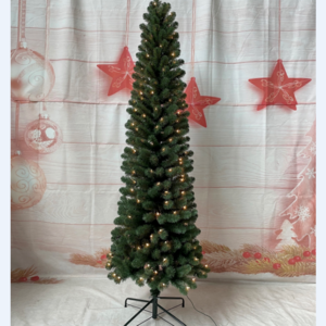 2024 artificial decorations artificial ornaments   pre lit  slim 7ft family 210cm Christmas tree