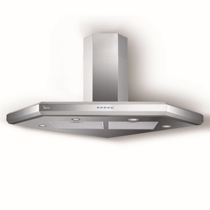 High Quality Made in Italy Design Steel Corner Hood Range Hood 100x100 cm GIOVIA ANGOLO for Kitchen and Cooking