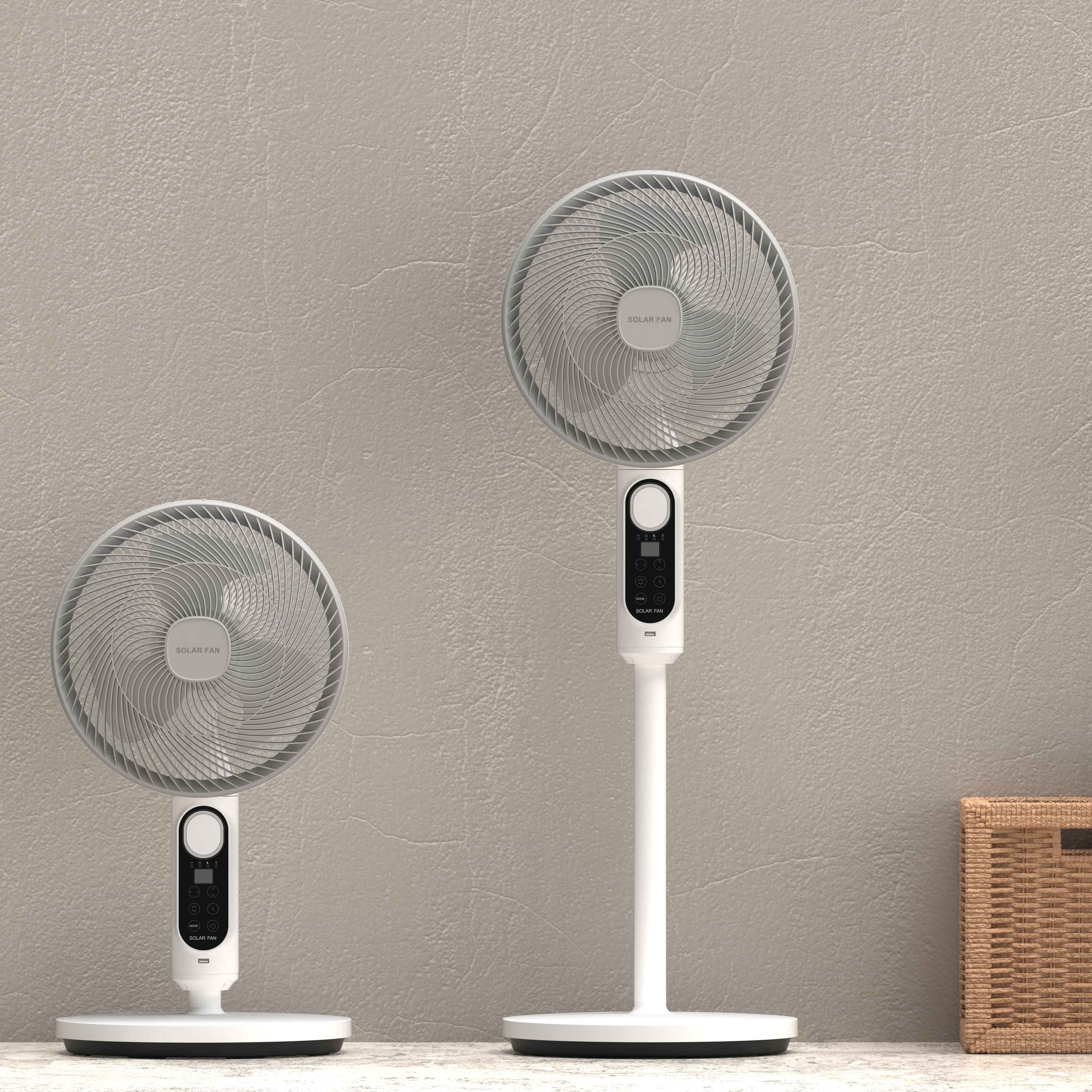 Power Dream Solar Rechargeable Stand Fan Built In Lithium Battery Last For Long Time Working