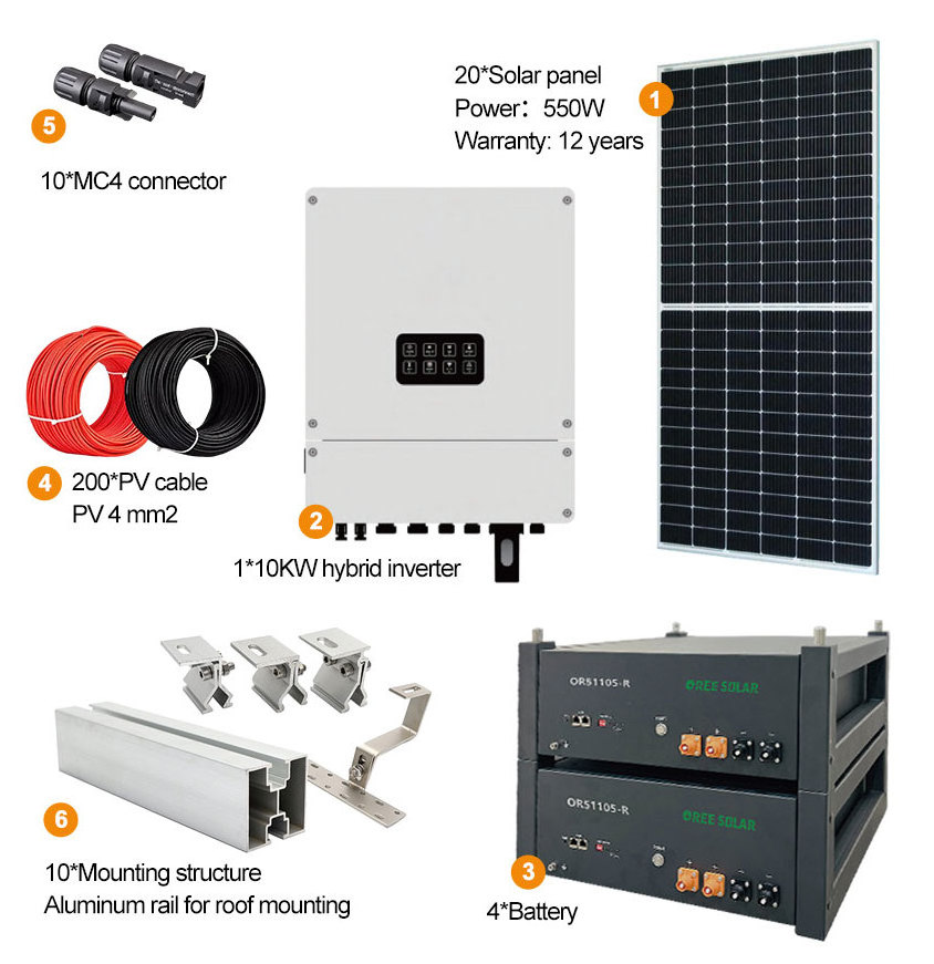 Power Dream Renewable Energy 6Kw Solar Power Generator 10000 Watt 5000W 5Kw 10Kw Solar Power Kit