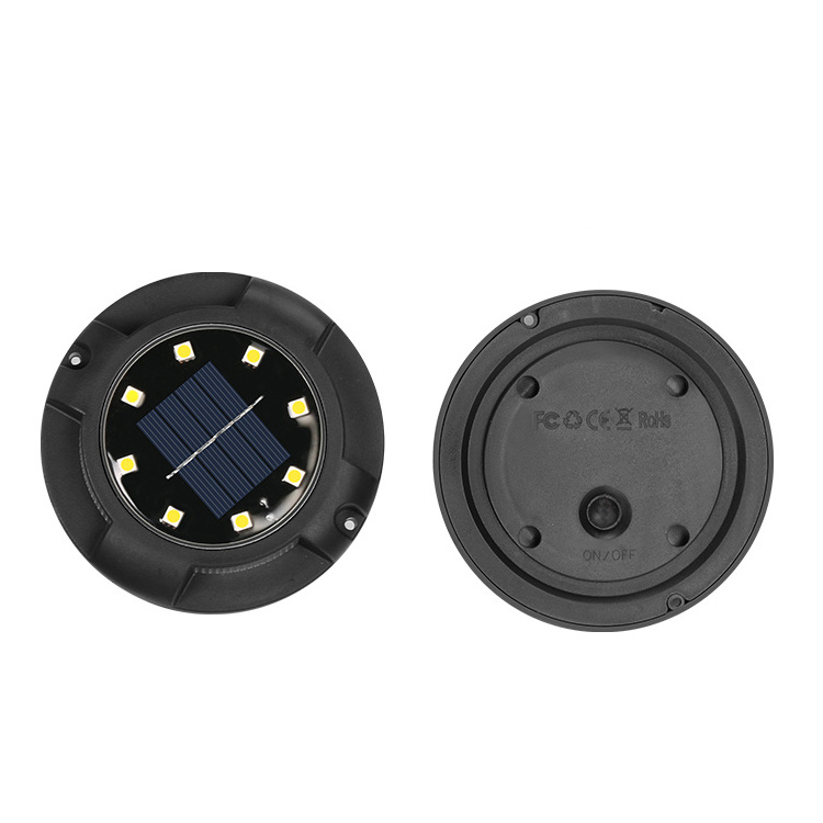 Power Dream Eco Friendly Multicolored Solar Garden Deck Light RGB Waterproof Outdoors Garden Ground Decorative Spot PVC Ip 65 12 LED PC 30