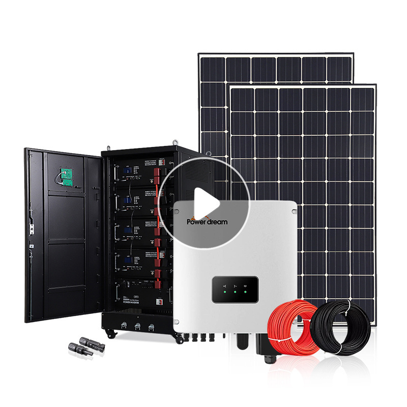 Power Dream Highest 5kw Hybrid System Solar System Kit Panel Solar Photovoltaic System Home Paneles Solares