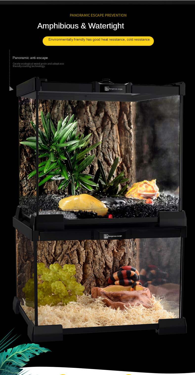 Barbarous BG Growth BT-04 30*20*16cm Reptile Glass Terrarium Cage tank for Snake Gecko Salamander bearded