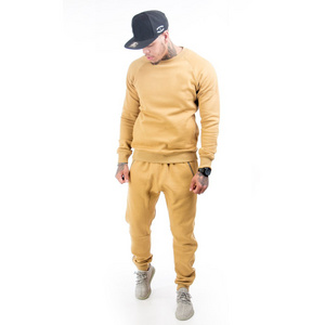 Unisex Fashion Cotton Fleece Round Crew Slim Fit Jumper Tracksuit Sweat Suit without hood