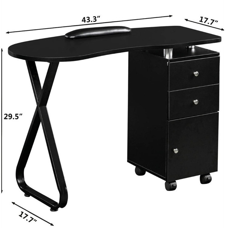 Hot Selling Nail Manicure Table Beauty Salon Portable Manicure Table Salon Furniture Mobile Manicure Table