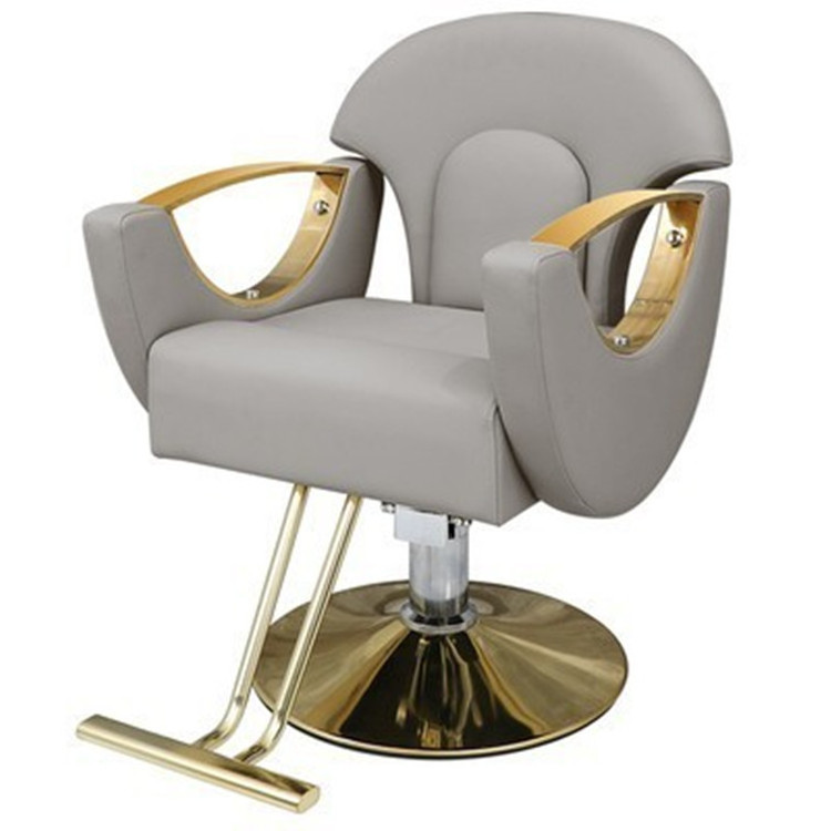 High Quality Salon Furniture Second Hand Salon Equipment Barber Shop Hairdressing Chair for Sale and Gold Wholesale Black Modern