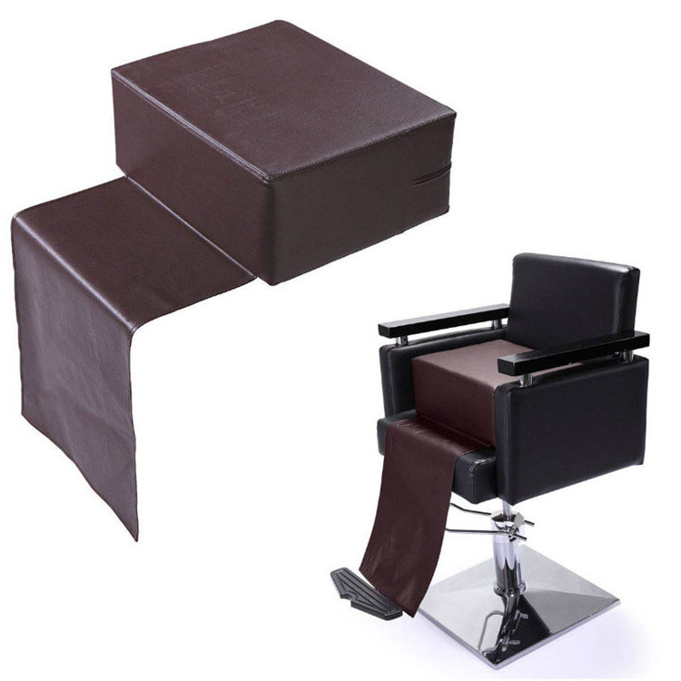 Factory Supply Barber Chair Children Barber Chair Seat Cushion Black Leather Baby Barber Cushion