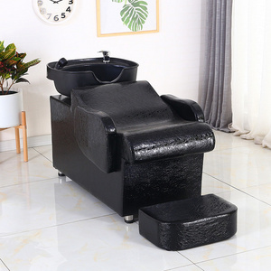 Modern Hair Salon Shampoo Bowl Massage Shampoo Chair Salon Furniture Backwash Units Hair Washing Chair with Basin Traditional