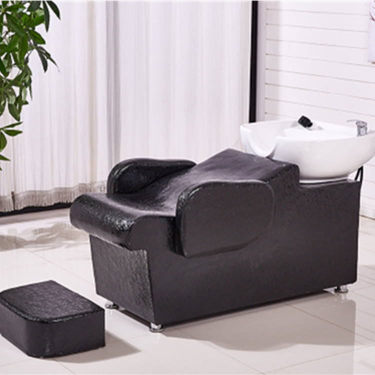 Modern Hair Salon Shampoo Bowl Massage Shampoo Chair Salon Furniture Backwash Units Hair Washing Chair with Basin Traditional