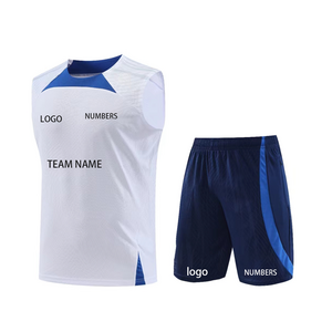 Wholesale Customized Soccer Football Training Jerseys Sublimation Polyester Sleeveless Soccer Uniform