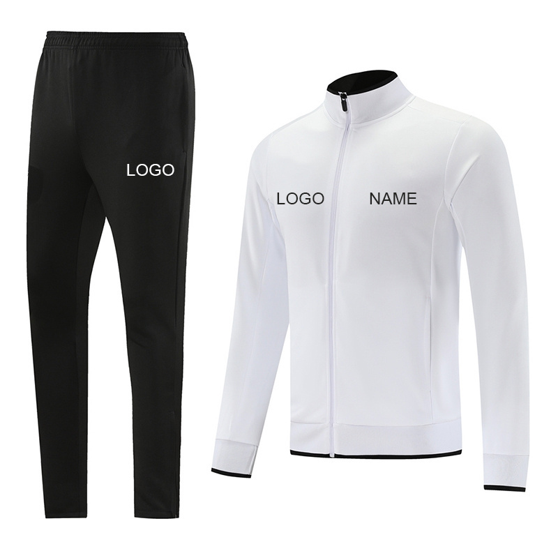 New Design Custom Blank Long Sleeve Polyester Soccer Team Cheap Football Training Tracksuits For Men Soccer Tracksuit Set