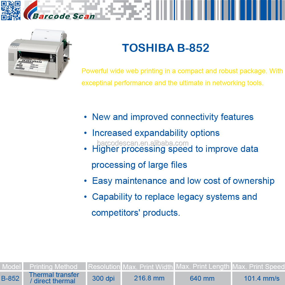 A4 Powerful Wide Printing TEC B-452 Bar Code Label Printer