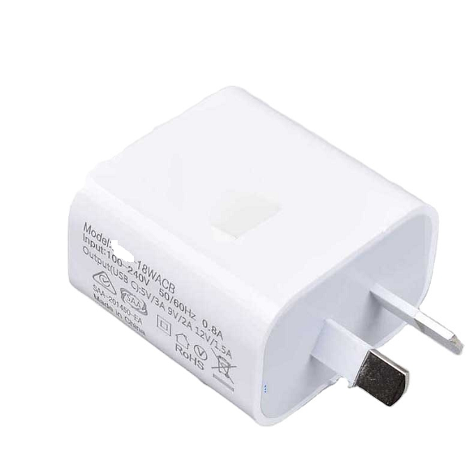 EU  AU plug  QC 18W  USB wall charger adapter for smart phone Tablet  GPS MP3 MP4 digital camera earphone