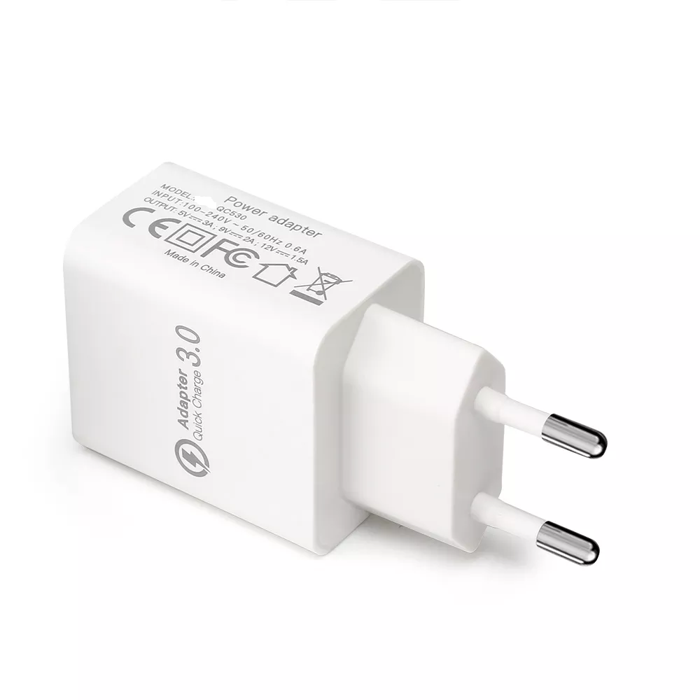 EU  AU plug  QC 18W  USB wall charger adapter for smart phone Tablet  GPS MP3 MP4 digital camera earphone