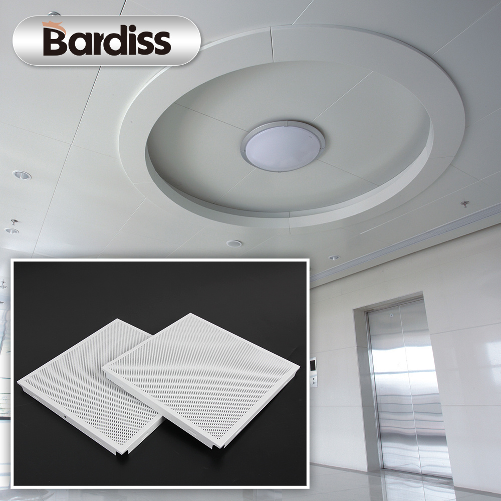 BARDISS 600*600mm suspended metal ceiling aluminum Chinese supplier clip-in aluminum decorative plain ceiling tiles