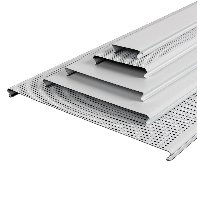 Railway station aluminium stretch ceiling strips white c-shaped aluminum strip drop ceiling