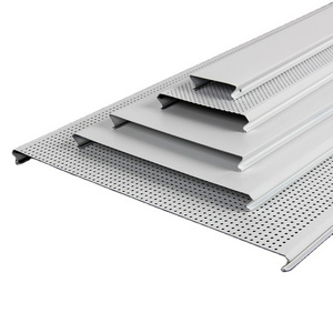 Railway station aluminium stretch ceiling strips white c-shaped aluminum strip drop ceiling