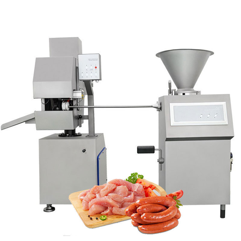 Automatic  Sausage Making Machine Commercial Electric Vacuum Sausage Stuffer Linker  Meat  Filling Machine