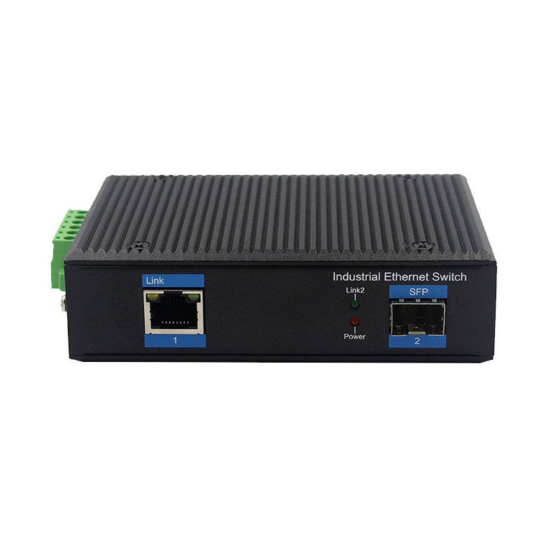 DIN rail Gigabit 1 Optical 1 Electrical Industrial Ethernet Unmanaged  POE Switch