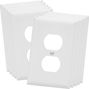 Duplex Wall Plates Kit Home Electrical Outlet Cover 1-Gang 2-Gang Standard Size Receptacle Faceplates Covers