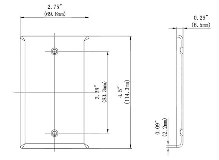 CUL listed american duplex wall switch outlet blank plastic wall cover