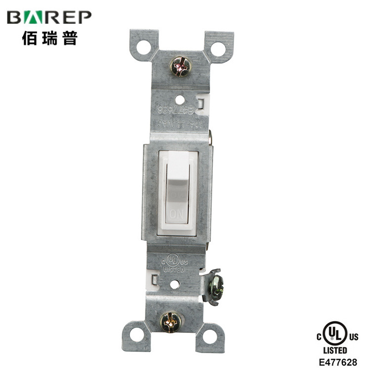 Barep UL listed American US 120V 15A Single Pole Wall Light Electrical Toggle Gang Switches