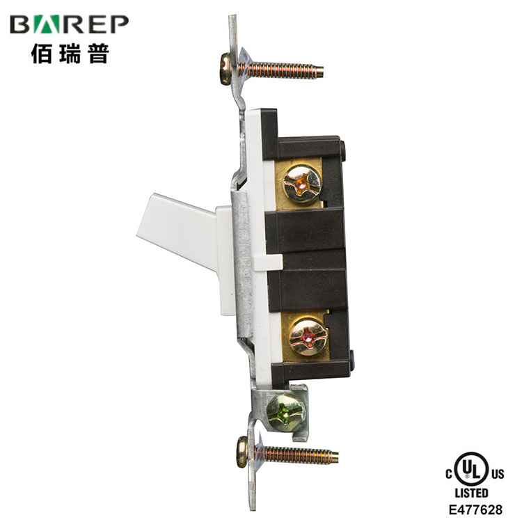 Barep UL listed American US 120V 15A Single Pole Wall Light Electrical Toggle Gang Switches