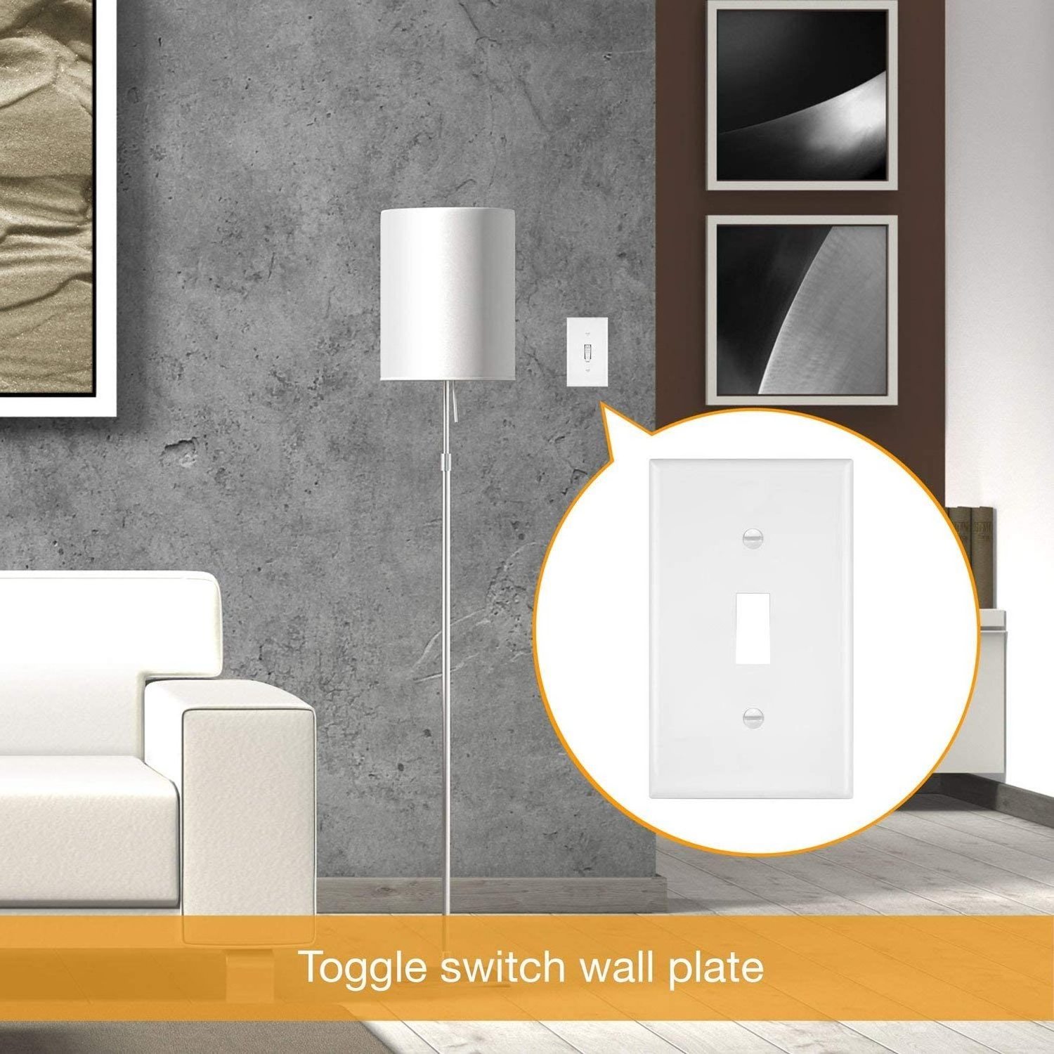 Decorator/Toggle Switch Wall Plate Combination Standard Size Replacement Faceplates Outlet Cover