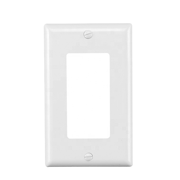 Decorator Light Switch or Receptacle Outlet Wall Plate Size 1-Gang Unbreakable Thermoplastic outlet plate cover