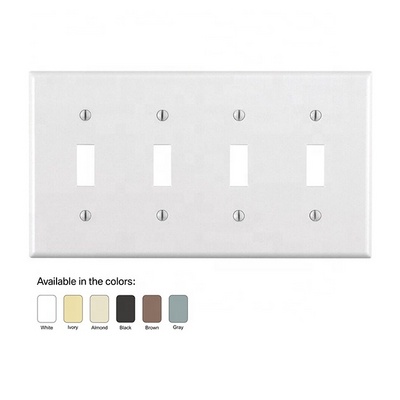 4-Gang Toggle Light Switch Cover,Plastic Wall Switch Covers